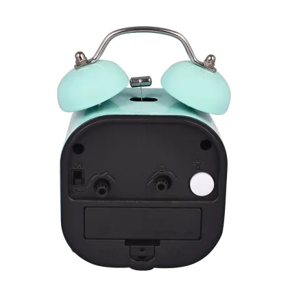 Square Luminous Dial Twin Bell Table Alarm Clock