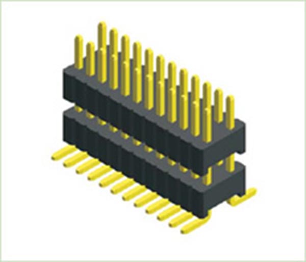 1,27 mm de cabeçalho de pino dupla linha de plástico duplo conector SMT