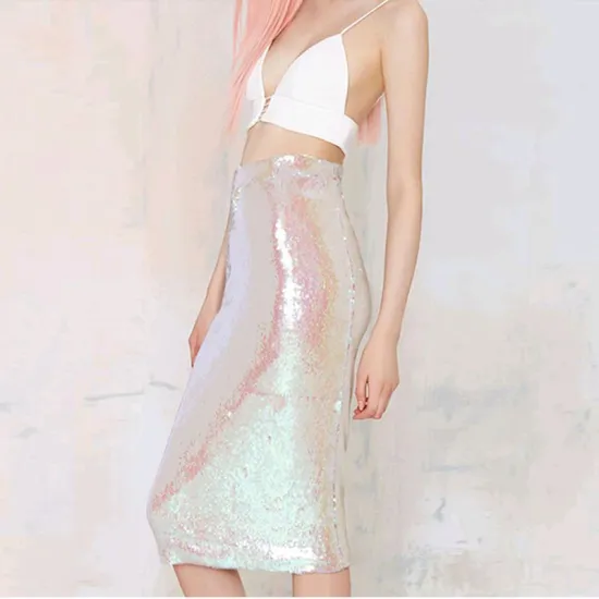 Polyester elastane glitter fabric for sexy dress