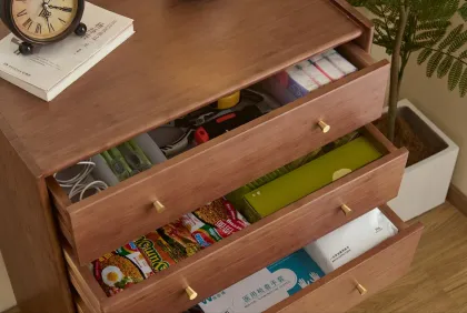Vintage Bamboo Storage Cabinet
