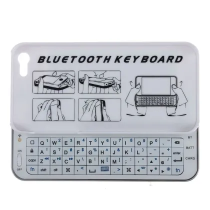 Portable Small Size Wireless Viryual Bluetooth Keyboard Case For Apple Iphone 5