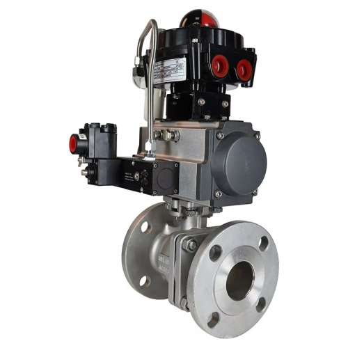 Stainless Steel Ansi 300Lb Pneumatic Flange Ball Valve
