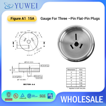 AS/NZS 3112 Figure A1 Gauge for Three-Pin 250V Max Flat-Pin Plugs 10A 15A 20A Australia and New Zealand Standard