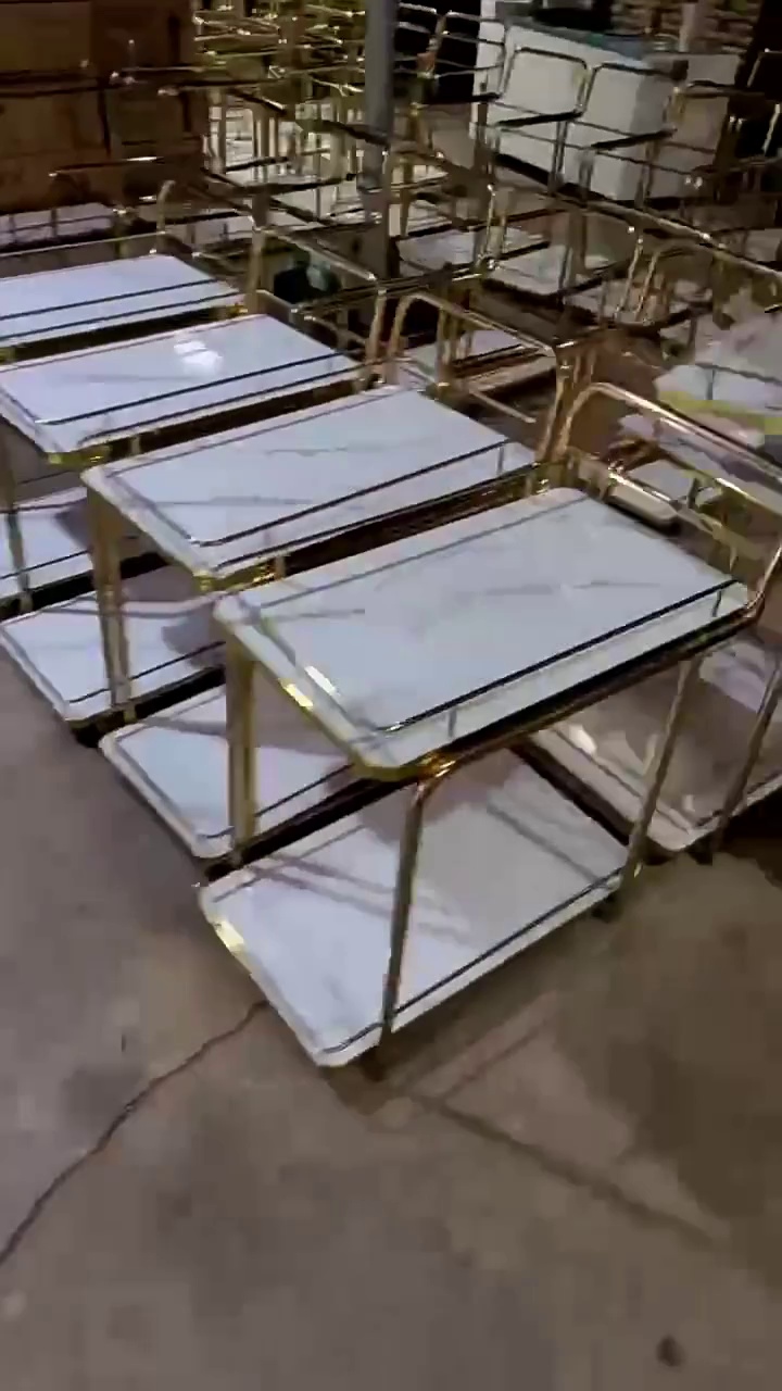 Elegant Pushing Food Cart for Hotels and Restaurants