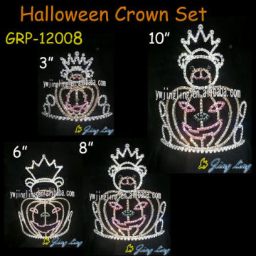 Grupo de calabazas coronas de Halloween