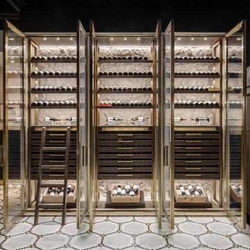 Stainless Steel Modern Wine Cellar Cooler Storage Cabinet