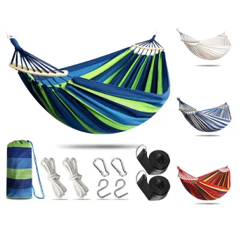 Danlong Portable 2 Person Extra Large Canvas Swing Outdoor Camping Hammock with Carrying Bag