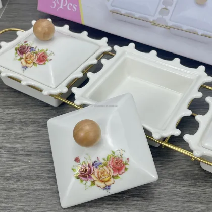 Luxury Dried Fruit Snack Bowl with Iron Frame