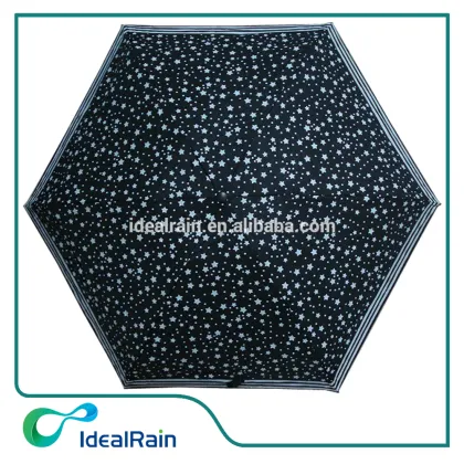 Black Midnight Starry Sky Twinkle Umbrella