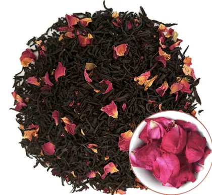 Wholesale Flavored Rose Black Tea: Loose-Leaf Dried Rose Hibiscus Lotus Leaf Herbal Tea