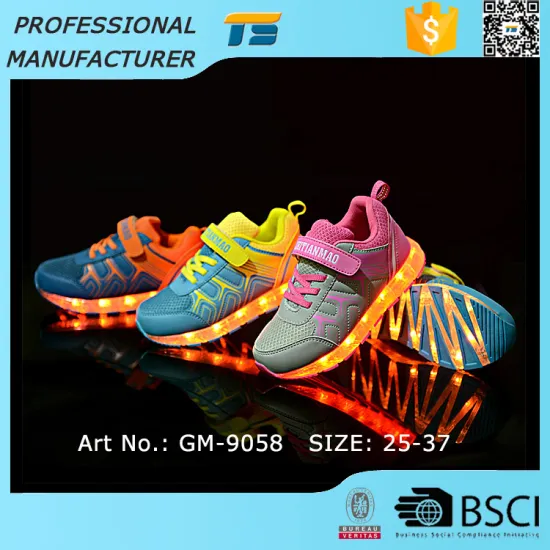 Breathable Led Sneakers Kids Light Up Shoes