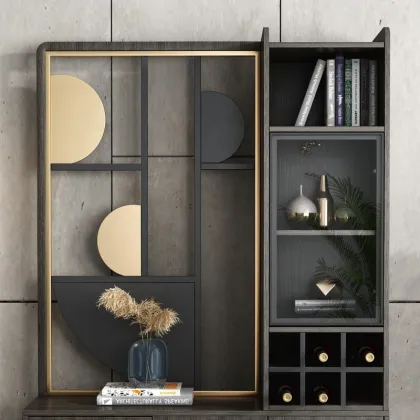 Modern Wooden Shoes Entrance Cabinet for Living Room