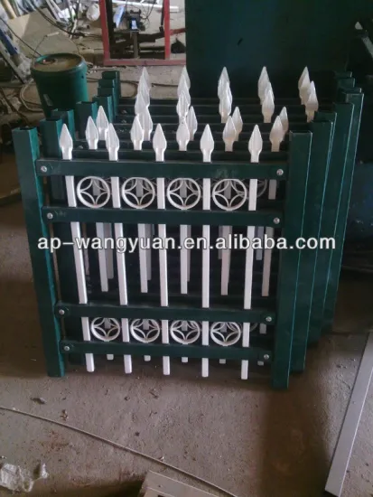 High Quality wrought iron welded picket mesh fence