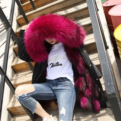 Womens Parka Casual Outwear Autumn Winter Military Hooded Coat Winter Jacket Women Fur Coats Women's Winter Jackets And Coats