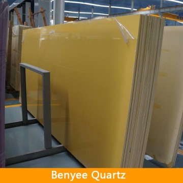 Man-made quartz slabs yellow artificial quartz slabs