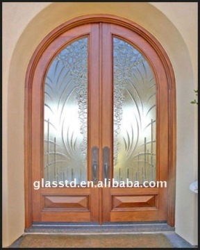 full of texture glass door with modern style