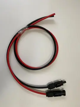 Male and female connector solar panel extension cable