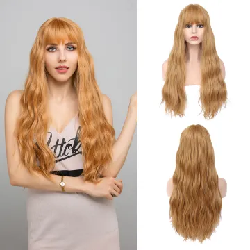 X-tress 26 Inch Long Natural Wave Blue Pure Colored Synthetic Hair Wig Machine Made Fiber Natural Hair Wigs Heat Resistant Wigs