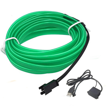 USB EL WIRE 5M 5V NEON Flat Light Rope για διακόσμηση εσωτερικού αυτοκινήτου