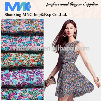100% Viscose printed fabric rayon fabric