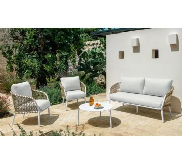 Rope Woven Hotel Outdoor Furniture Leisure Lounge Sofa Set