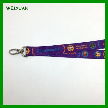 Wholesale cheap custom logo lanyard with hook