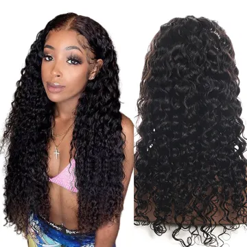 Front Lace Wig 100 Human Hair Cheap Wigs Natural Hair Wigs For Black Women 100% Human Hair Natural Black Water Wave