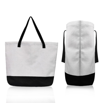 Tote Tote Bags Sublimasi yang Dipersonalisasi - Subbank Linen Putih Kapasitas Kapasitas Besar