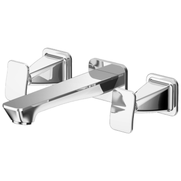 Wall double lever basin mixer set