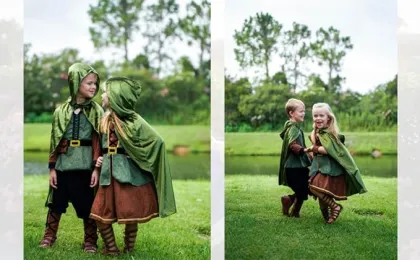 Boys Archer Hunter Hunter Costume with Cape