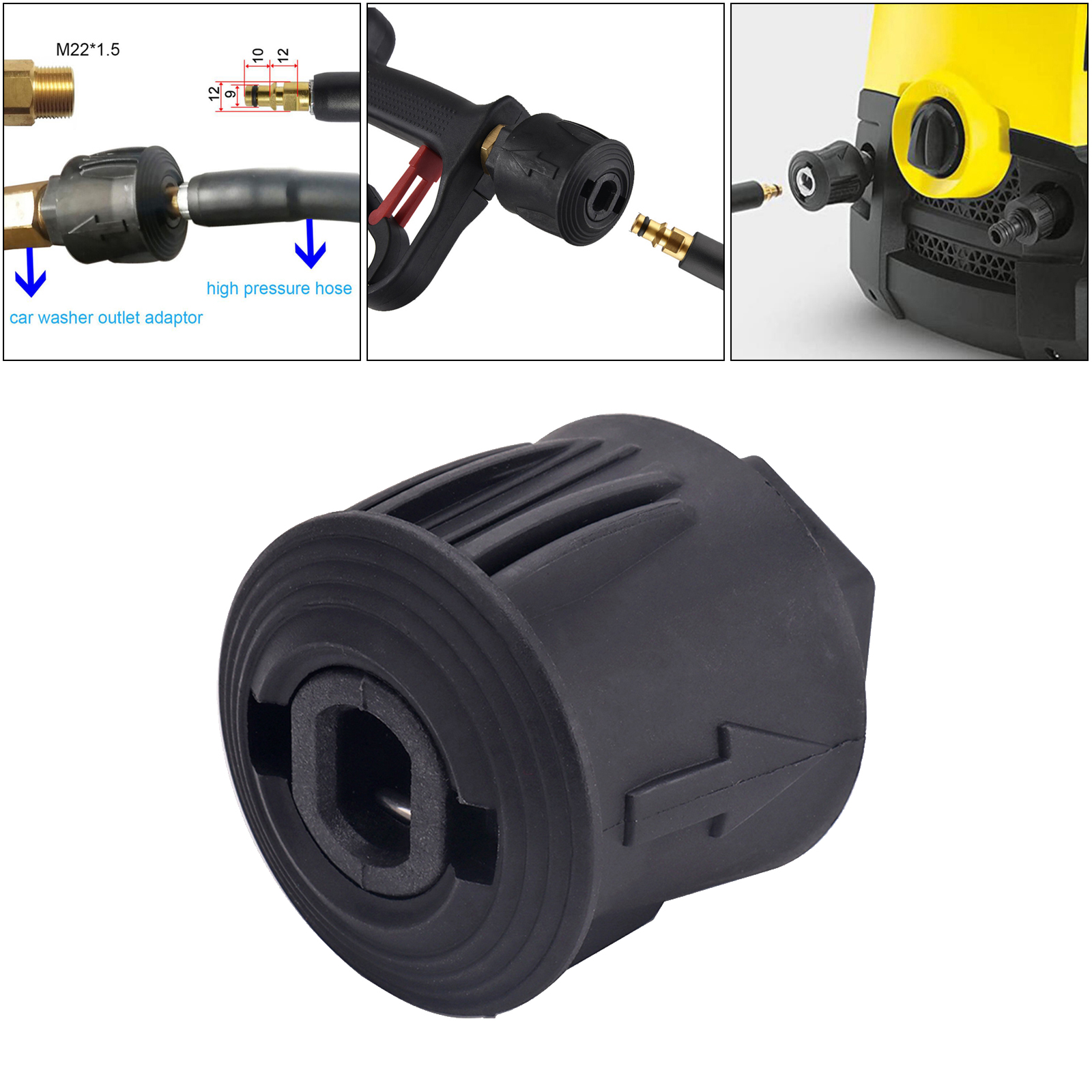 Connecteur M22 Power Washer Plug Adapter Convertisseur pour le tuyau de laveur à haute pression