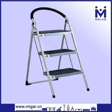 3 steps steel folding ladder with TUV-GS certificate MGL-7077C