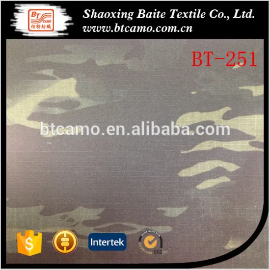 CVC 50/50 Military Black Muliticam Camouflage Fabric