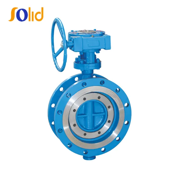 Multi-Layer wcb/ss triple eccentric Butterfly Valve with metal seal flange gear/motor