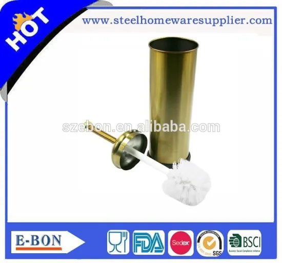 High quality stainless steel toilet brush set with oil painting surface