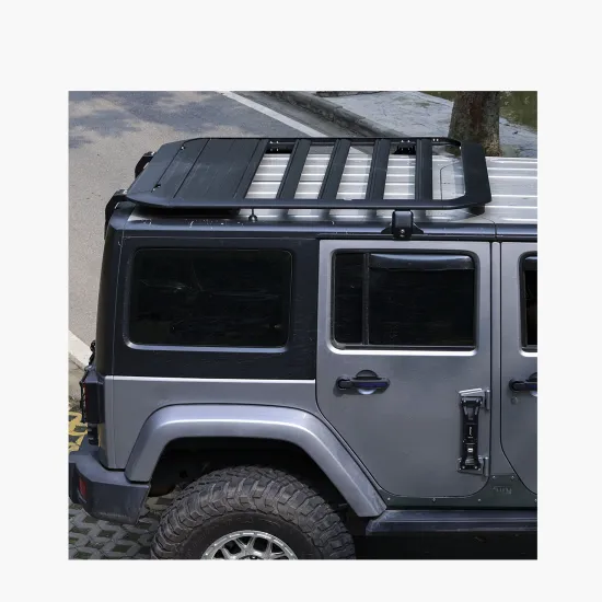 Maiker Custom Cargo Roof Rack with Ladder for Jeep Wrangler JK JL Accessories Roof Luggage Basket