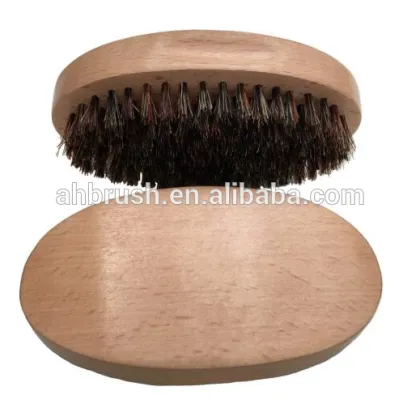 Nature wooden handle faced cleaning beard shaved brush with pure bristle