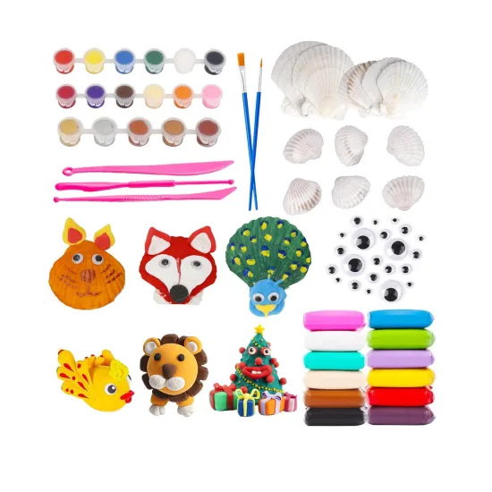 Kids' Sea Shell Painting Kit: Creative Arts & Crafts Activity Supplies for Boys and Girls