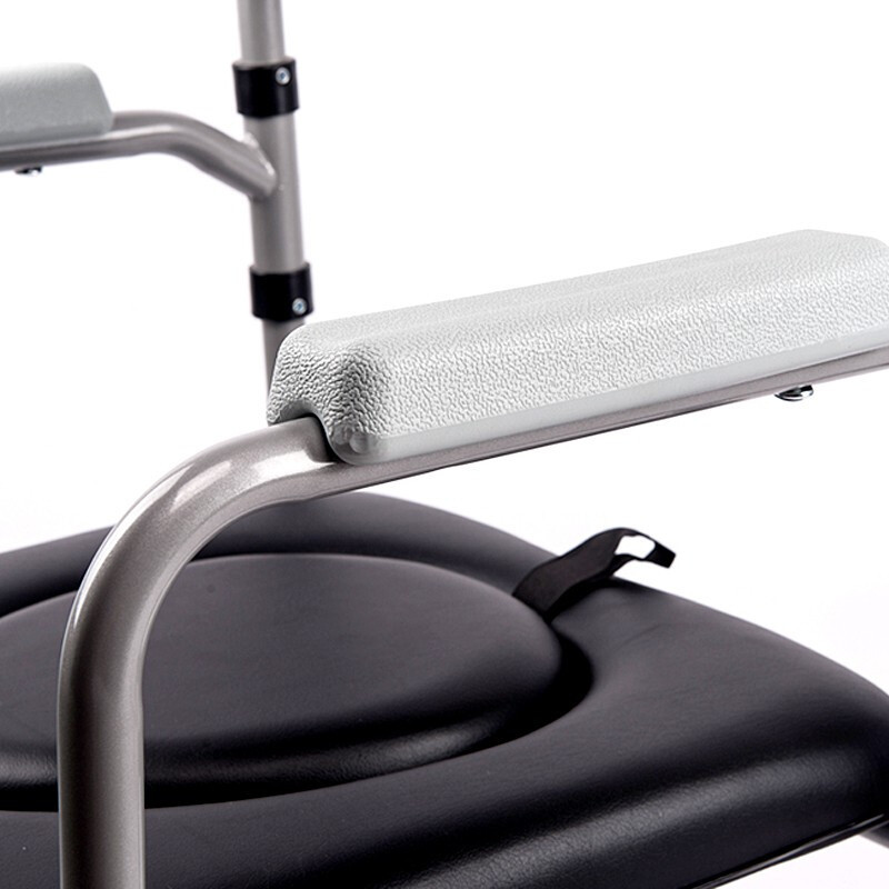 Designed for Have Difficulty in Moving Elder 350lbs Bearing Anti-slip Superior Quality Aluminium Alloy Simple Commode Chair5