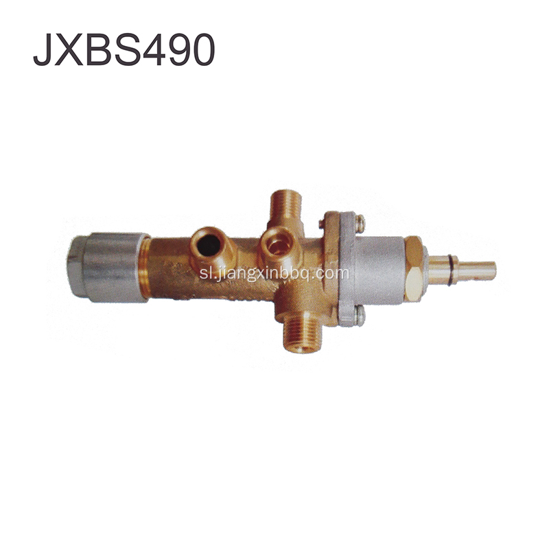 Medeninasti plinski ventil, primeren za plinski grelec