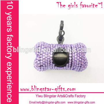 bling bling dog shaped poop bag dispenser