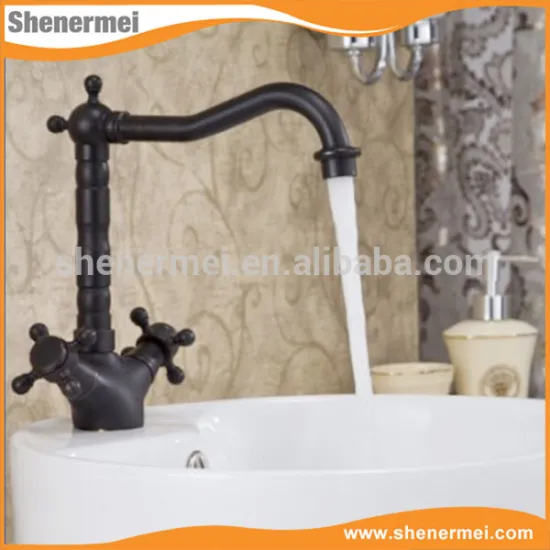 New Black Antique brass wash hand basin tap