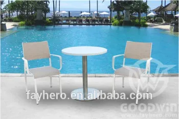 GW3428 outdoor furniture Aluminum Frame with Teslin Cloth Dining Set