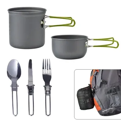 Wholesale Lightweight Portable Hiking Backpacking Nonstick Camping Cookware for Outdoor Cooking Picnic