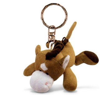 custom plush horse keychain , soft keychain plush horse