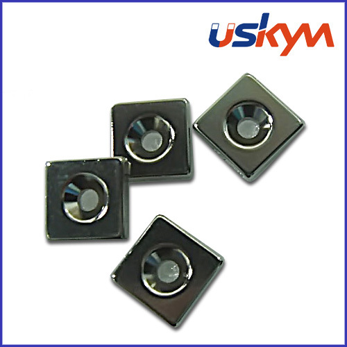 Coating Black Epoxy Block NdFeB Magnets with Countersunk (F-011)