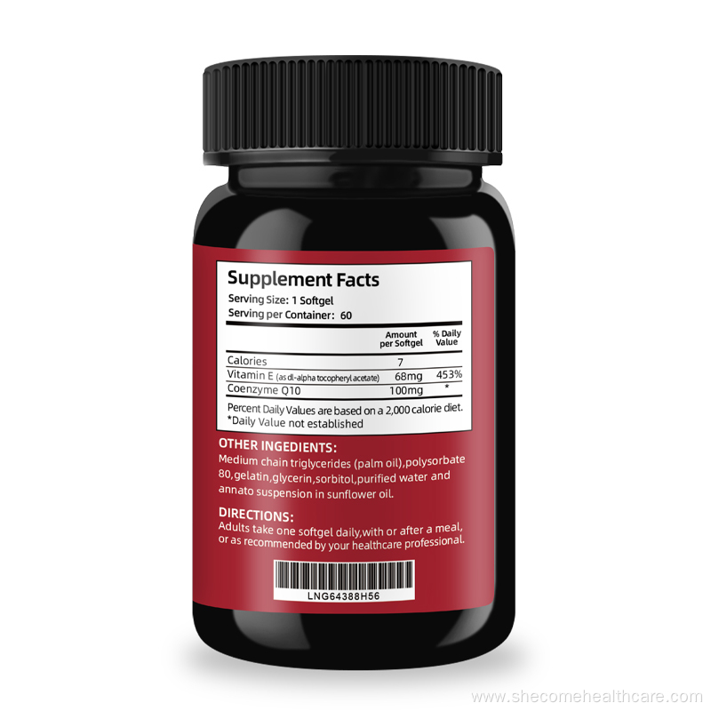 High Quality Coq10 Superior Natural Supplement Coq10 Softgel