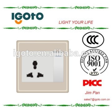 Igoto alloy frame British standard BS 1gang MF 13A switch socket