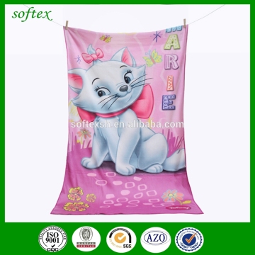 high quality custom brushed microfiber printed cartoon beach towels