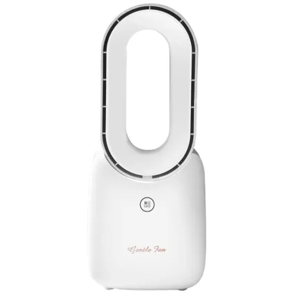 Desktop Rechargeable Bladeless Heater: Small Air Heater for Rooms, Offices, and Bathrooms